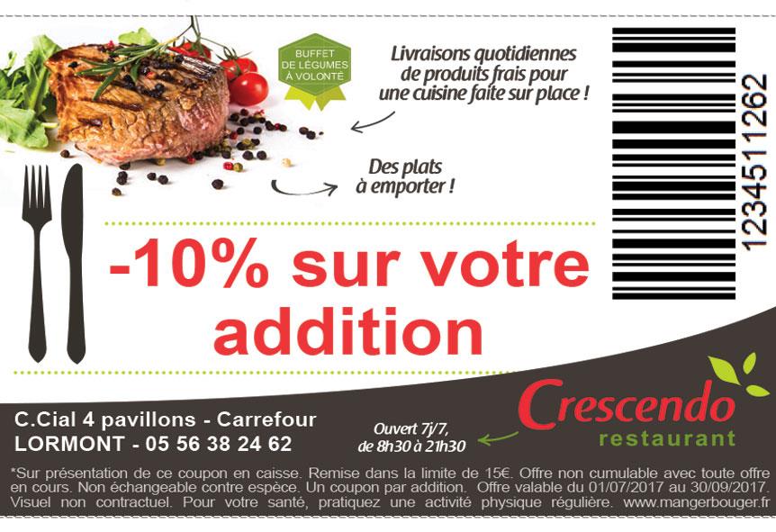 coupon reduction crescendo